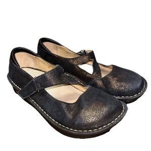 Algeria PG Lite Dayna Day 567 Black Gold Mary Jane's Women's EU 38 / US 7.5
